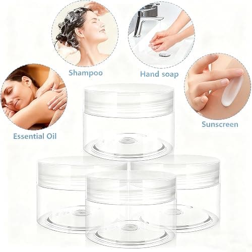 4 Pack 1 Oz (30ml) travel containers for creams Leak Proof with Labels thumbnail 4