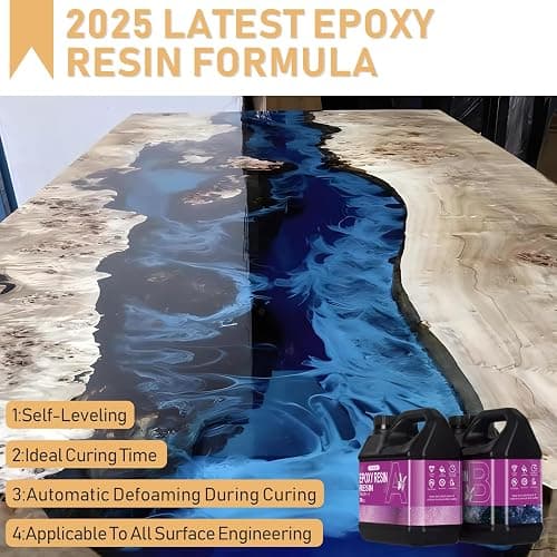 Puduo Epoxy Resin Kit 72OZ，Newly Formulated Crystal Clear Epoxy Resin，Strong, Bubble-Free, Anti-Yellowing Art Resin That，Suitable for Casting, DIY, Molds, Jewelry, Easy to Mix 1:1 Ratio thumbnail 5
