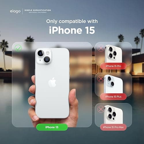 elago Compatible with iPhone 15 Case, Liquid Silicone Case, Full Body Protective Cover, Shockproof, Slim Design, Anti-Scratch Soft Microfiber Lining, 6.1 inch (Cobalt Blue) thumbnail 2
