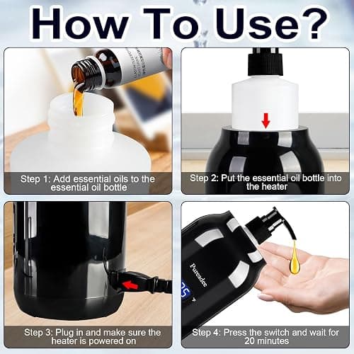 Massage Oil Warmer, Massage Oil Warmer for Massage Therapy, Oil Warmer for Massage for Salon, Barber Shops, Home, with Two Oil Bottle Dispenser thumbnail 6
