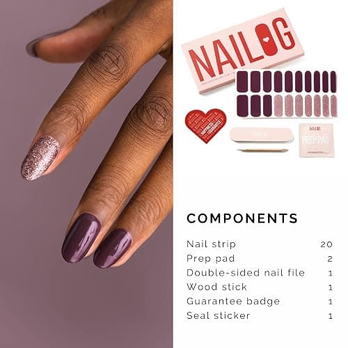 NAILOG Ongles Autocollants Adhesif - 20Pcs Stickers ongles - Faux Ongles en Gel UV Semi Durci, Extra Long brillante et durable French Nail Art, Nail Stickers,Cadeau Anniversaire Femme,Long Night thumbnail 5