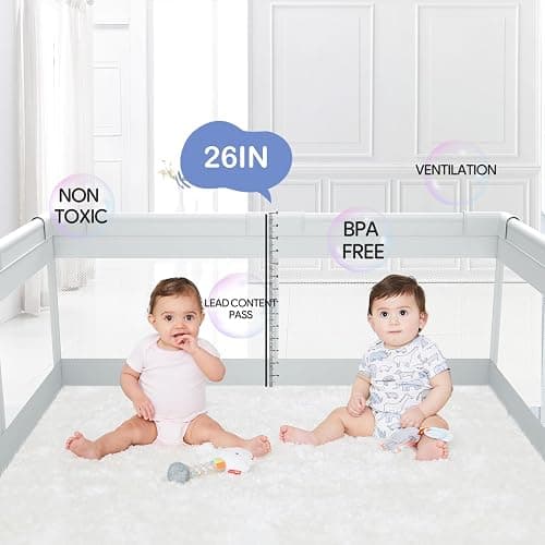 Baby Playpen, 47x47in Small Play Pen,Toddler Playpen for Apartment,Play Yard,Activity Fence, Extra Large Baby Playard thumbnail 4