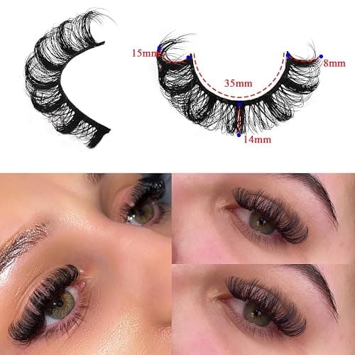 10Pairs 3D Russian Strip Lashes - DD Curl Lash Strips, Mink Eyelashes - Fluffy, Wispy & Natural Look thumbnail 5