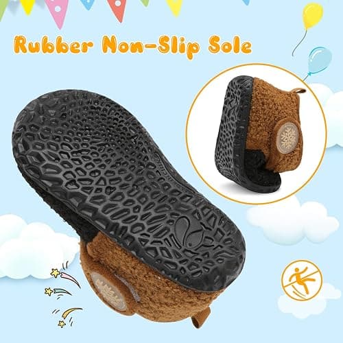 FEETCITY Baby Booties Girls Boys Infant Slippers First Walkers Shoes Warm Socks Newborn Crib Shoes thumbnail 6