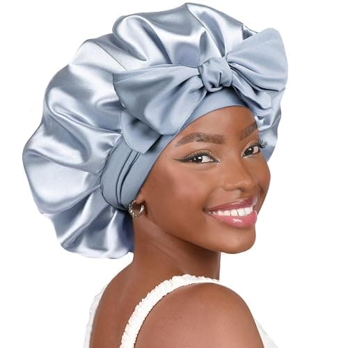 YANIBEST Adjustable Silk Bonnet for Sleeping Women Double Layer Satin Bonnet Reduce Friction Prevent Frizz Curly Hair - Image 1