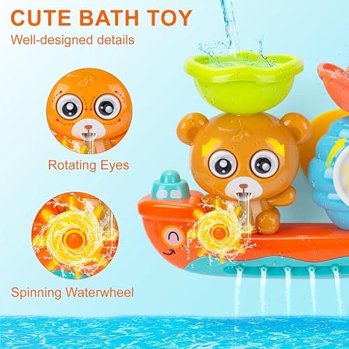 RILSO Badewannenspielzeug ab 1 2 3 4 Jahr,Badespielzeug ab 1 2 3 4 Jahr,Wasserspielzeug Kinder Spielzeug ab 1 2 3 Jahr mädchen junge,Badespielzeug Baby ab 6-18 Monate,Geschenk Mädchen Junge 1 2 3 Jahr thumbnail 3