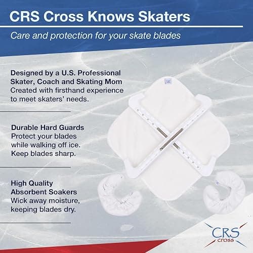 CRS Cross Skate Guards, Soakers and Towel Gift Set - Ice Skating Guards and Soft Skate Blade Covers for Figure Skating or Hockey thumbnail 5