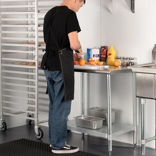 HARDURA Stainless Steel Table 24X48 Inches with Undershelf and Galvanized Legs NSF Heavy Duty Commercial Prep Work Table for Restaurant Kitchen Home and Hotel thumbnail 7