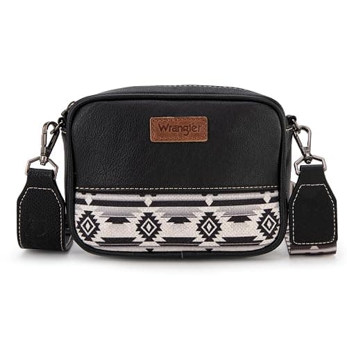 Wrangler Small Crossbody Bags for Women Aztec Mini Purses with Guitar Strap - Image 1