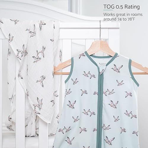 LollyBanks Baby Sleep Sack, 100% Cotton Wearable Blanket 2-Way Zipper Sleep Sacks - Quacking'up - S (0-6 months) thumbnail 4