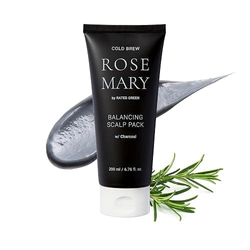 RATED GREEN Rosemary Balancing Scalp Pack | Organic Cold Brewed Charcoal | 2-in-1 Detoxifying Hair Mask for Flaky, Oly Scalp & Hair | Silicone-Free, Korean Hair Care | 6.76 Fl. Oz - Image 1