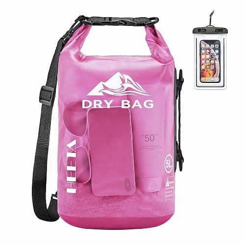 HEETA Dry Bag Waterproof for Women Men, 5L/10L/20L/30L/40L Roll Top Lightweight Dry Storage Bag Backpack with Phone Case for Travel Swimming Boating Kayaking Paddle Board Camping Beach Accessories - Image 1