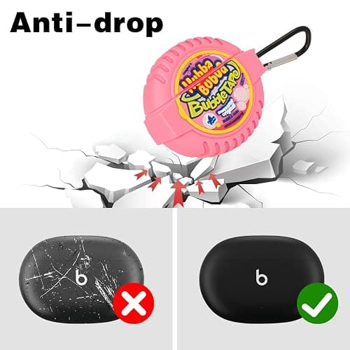 Jowhep Case for Beats Studio Buds Funny Unique 3D Design Cute Silicone Cover Fashion Kawaii Cool Fun Cartoon Wireless Powerbeats Cases for Beats Earbuds Headphones for Girls Boys Teen Bubble Gum thumbnail 3
