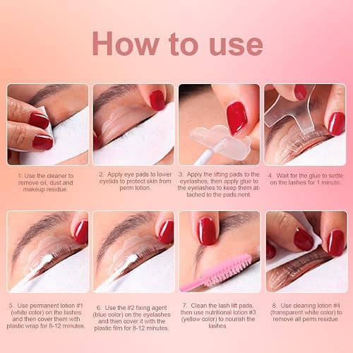 Kit Laminazione Ciglia, Kit Permanente per Ciglia,Ciglia Lifting Set,Lash Lift Kit,Kit per l'estensione delle Ciglia Professionale,Ideale per Salone thumbnail 4