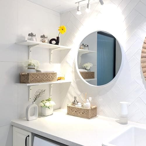 Mkono Macrame Storage Baskets Boho Decor Box Handmade Woven Decorative Countertop Toilet Tank Shelf Cabinet Organizer for Bedroom Livingroom Home, Set of 2, Brown thumbnail 2