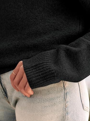 LILLUSORY Womens Off The Shoulder Sweater Oversized Batwing Sleeve Loose Pullover Sweaters Tops thumbnail 5