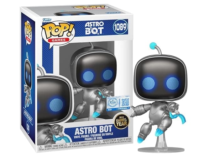 Funko POP! Games Astro Bot Vinyl Figure, 2024 Game of The Year Edition, Silver and Black, 4-Inches Tall, #1089, with UV Premium Plastic Protector - Image 1
