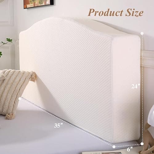 Gpround Dorm Headboard Portable Cushion Bed Mattress Gap Filler Memory Foam College Headboard Pillow with Removable Washable Cover Twin XL thumbnail 4