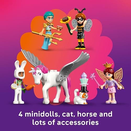 LEGO Friends Costume Party with Unicorn & Fairy Pretend Play Building Toy - Interactive Storytelling Playset with Cat and Unicorn Toys - Creative Birthday Gift Idea for Girls & Boys, 6+ - 42661 thumbnail 5