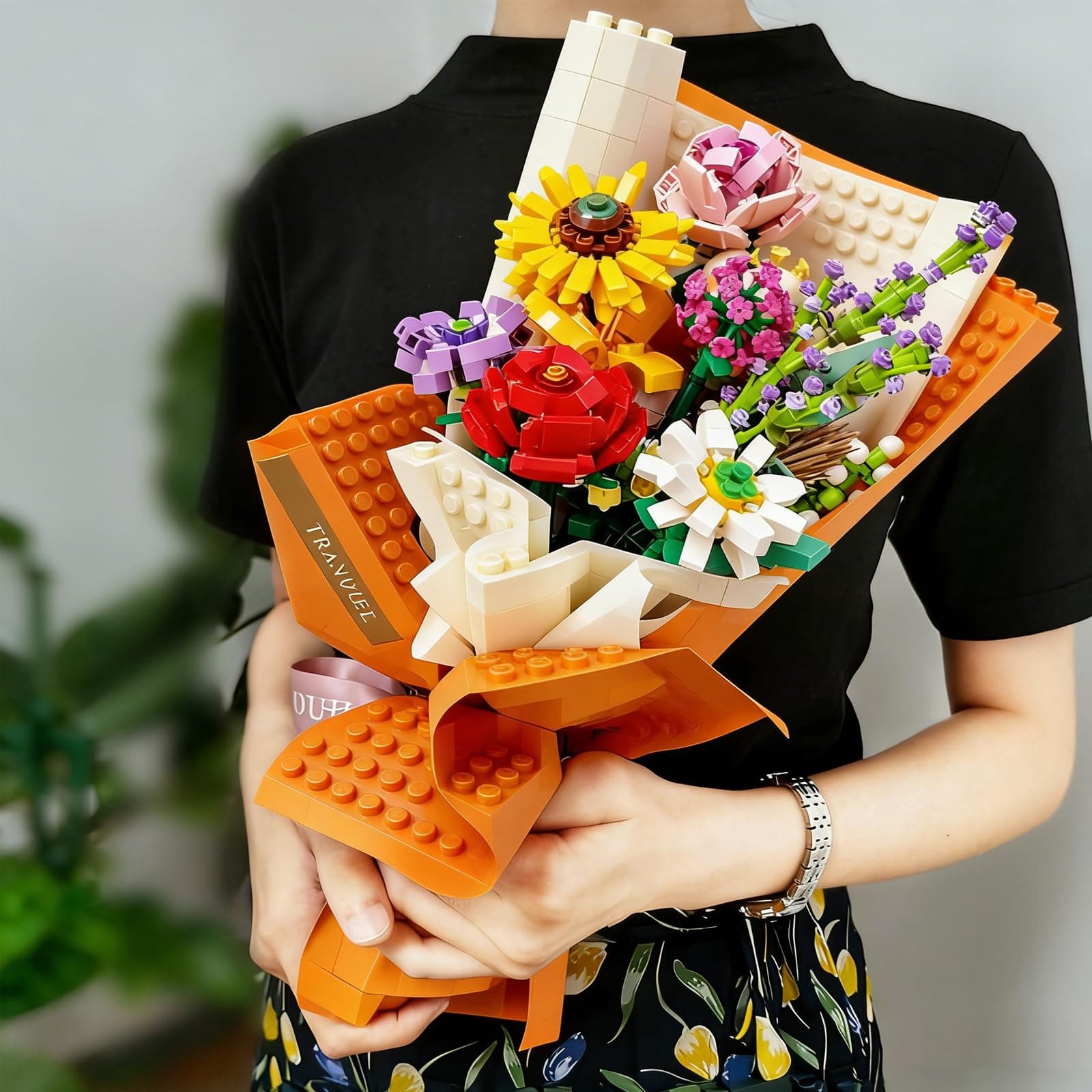 Bloques de Construcción Ramo de Flores, Juego de Bloques De Flores, Mini Juguete de Construcción Adecuados para Niños a Partir de 8 Años, con Exquisitas Cajas de Embalaje (547 partículas) thumbnail 5