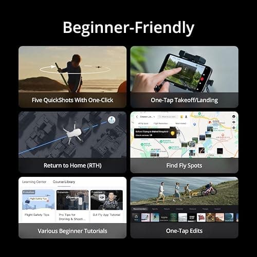 DJI Mini 4K Camera Drone Combo, Drone with 4K UHD Camera for Adults, Under 249 g, 3-Axis Gimbal Stabilization, 10km Video Transmission, Auto Return, 2 Batteries for 62-Min Max Flight Time, QuickShots thumbnail 4