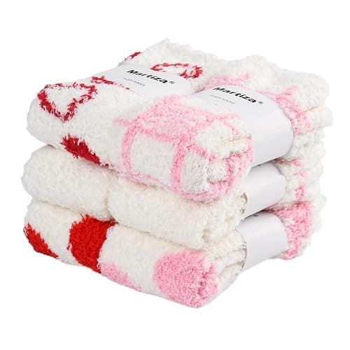MARTIZA Womens Fuzzy Socks,6 Pairs Cozy Plush Fluffy Slipper Warm Soft Sleep Socks for Women Men Gifts - Image 1