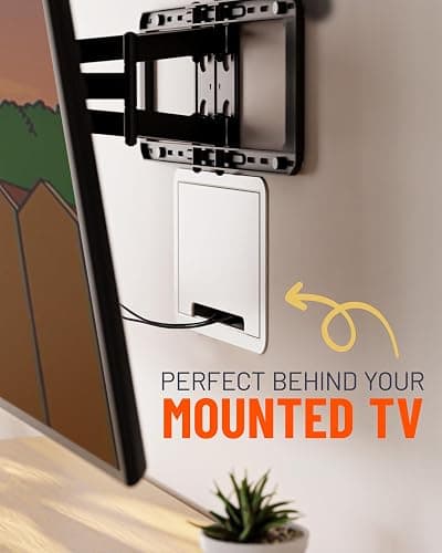 ECHOGEAR 9" in-Wall TV Media Box - Recessed TV Outlet & Network Enclosure - Works with Roku, Apple TV, Fire TV Stick, & Samsung One Connect Mini - WiFi Friendly Cable Management Kit thumbnail 10
