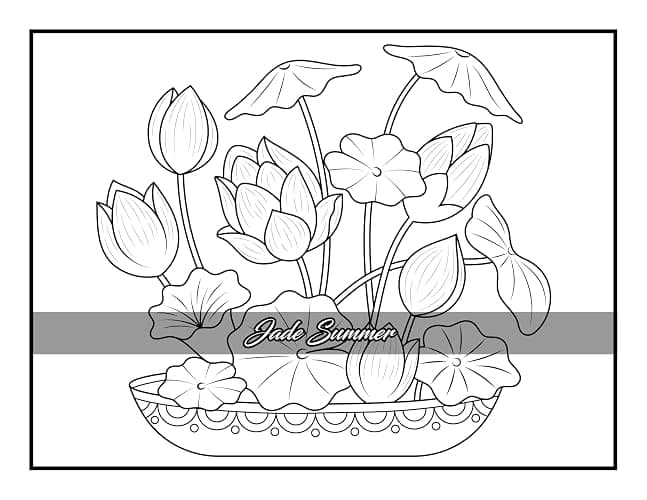 100 Flowers: An Adult Coloring Book with Bouquets, Wreaths, Swirls, Patterns, Decorations, Inspirational Designs, and Much More! thumbnail 95