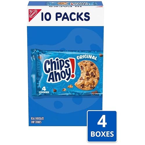CHIPS AHOY! Original Chocolate Chip Cookies, 40 Snack Packs (4 Cookies Per Pack, 4 Boxes) thumbnail 4