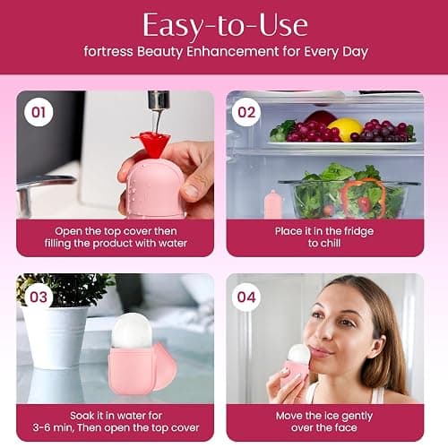 Milano Home Ice Face Roller Massager for Face, Eyes, and Neck - Reusable Silicone Ice Cube Mold for Natural Skin Care, De-Puff Eye Bags, Reduce Migraine Pain | Facial Beauty Ice Roller thumbnail 2