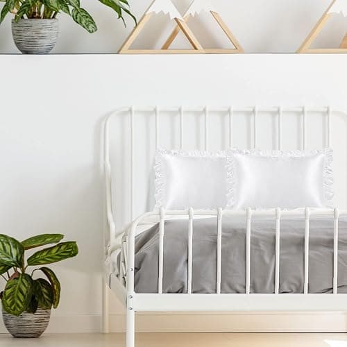 PiccoCasa Kissenbezug Satin Pillowcase 2er Set Kopfkissenbezüge mit rüschen kuschelig Hotelverschluss als Dekokissenbezug für Wohnzimmer Schlafzimmer Sofa Deko Weiß 40x60cm thumbnail 9