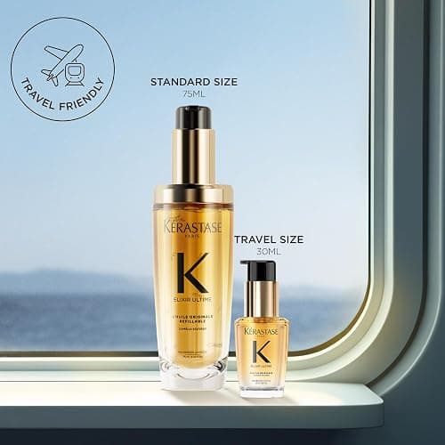 Kerastase Elixir Ultime Refillable Hair Oil - Hydrates & Smoothes Frizz, Adds Shine, With Wild Camellia, Nourishes & Strengthens Hair, For All Hair Types thumbnail 3