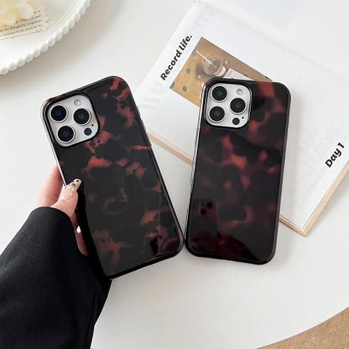 Sayoaho Compatible with iPhone 16 Case, Classic Brown Print Leopard Tortoise Shell Retro Amber, Soft TPU and Hard Back Shockproof Phone Case for iPhone 16 6.1 inch, Color A thumbnail 3