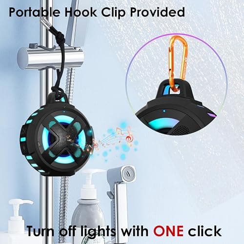 Upgraded, Pro Bike Speaker, with Pro Handlebar Mount, Bluetooth V5.4, IPX7 Waterproof, Silicone Case, Broadcast Navigation,10W Bassup, 15-24H Playtime, Hook, Bicycle, Motorcycle, Bike Accessories thumbnail 9