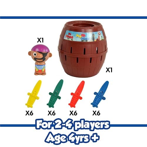 TOMY Pop Up Pirate Board Game - Family and Preschool Kids Games for Family Game Night - Winter Break Activities- Girls and Boys Games - 2-4 Players - Ages 4 Years and Up thumbnail 7