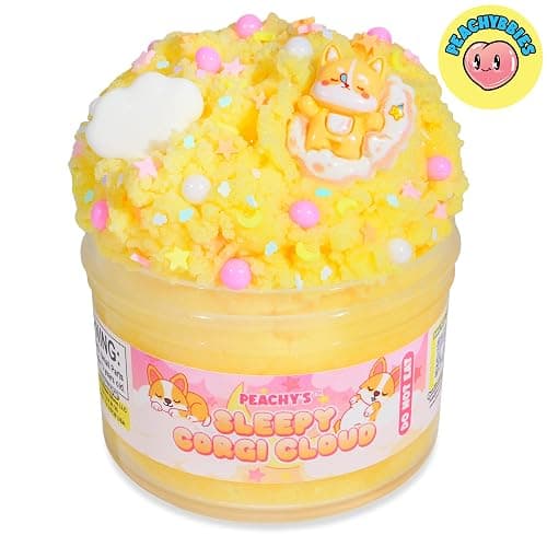 Peachybbies Sleepy Corgi Cloud, Made in USA Premium Slime Scented Slime, 7 oz. thumbnail 7
