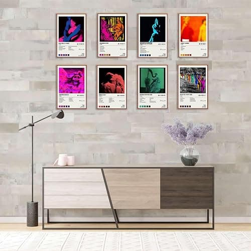 generisch TV Poster Album Cover Limited Edition Posters (Set of 8) Unframed 8inch X 12inch(20 X 30cm) Room Aesthetic Scannable Song Code Music Posters thumbnail 3