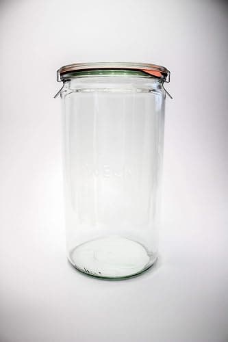 Weck Jar 974 - 1.5L Glass Jars with Large Storage Capacity - Preserving Jars with Airtight Lids Suitable for Pickling - Heat Resistant Canning Jars - Microwave Safe - (1 Jar with Glass Lid) 54 fl. oz thumbnail 7