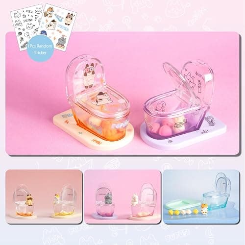 Cat Blind Box - Cat Figurines Phone Stand Blind Box 1PC Random Mini Toilet Figures Phone Holder Birthday Gift for Cat Lovers, Cell Phone Stand for Desk Decor, Cute Desk Accessories Mystery Bag thumbnail 5