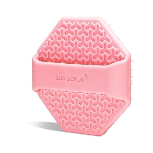 Sud Scrub® Antimicrobial Silicone Face Scrubber, 1 Pack, Gentle Face Exfoliator for Sensitive Skin, Eco Friendly Facial Cleansing Brush, Exfoliating Face Brush for Men and Women (Pink) thumbnail 7