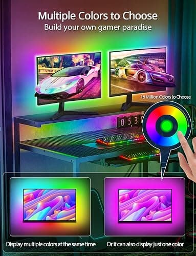 MATICOD LED Lights for TV Led Backlight, 9.84ft RGB Led Strip Lights for TV Lights Behind, USB Led Light Strip for 32-43in TV, Bluetooth APP Control Music Sync Strip Lighting for Christmas Decorations thumbnail 4