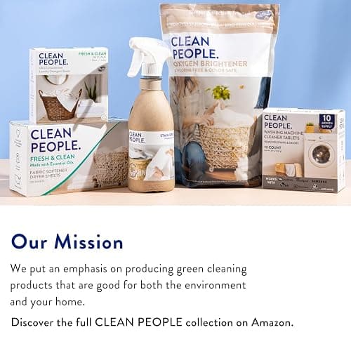 Clean People 100% Plastic-Free Dishwasher Detergent Tablets, 60ct, Lemon Verbena thumbnail 8