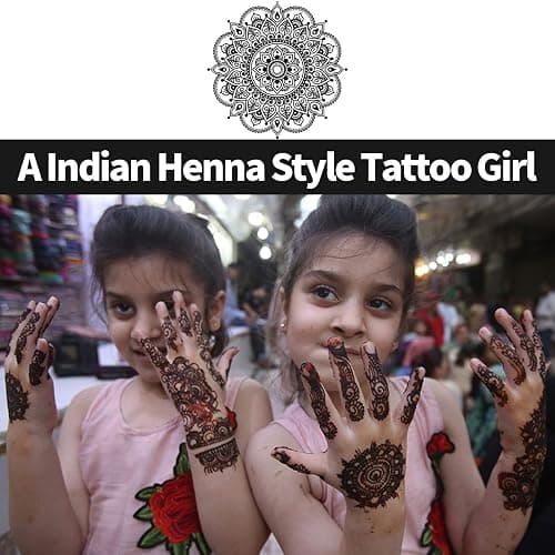 Black Tattoo Cones, Yomagine 4Pcs Black Temporary Tattoo Kit, 100% Natural Ready to Use Black Tattoo Paste, India Body DIY Art Painting for Women Men Kids with 20 Adhesive Stencils, 1 Bottle, 4Nozzles thumbnail 5