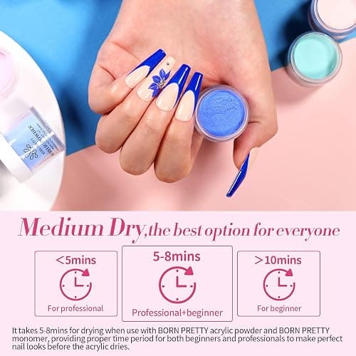 BORN PRETTY Acrylic Powder Set-24 Colors Acrylic Nail Powder Set All Seasons Colors Pigmented Powders for French Nail Extension Valentines Day Gifts for Women Home DIY & Salon No Lamp Needed thumbnail 8
