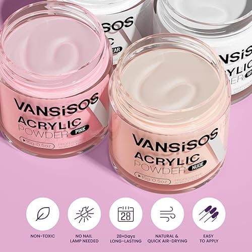 Acrylic Nail Kit Professional: Acrylic Powder and Liquid Set for Beginner Acrylic Nail Kit at Home DIY Salon Nails Application 4 Colors thumbnail 5