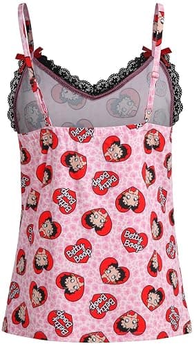 COCO BRANDS Womens Pajama Sets - 2 Piece Strawberry Shortcake Betty Boop Cami Top and Pajama Short Set (Sizes S-XL) thumbnail 6