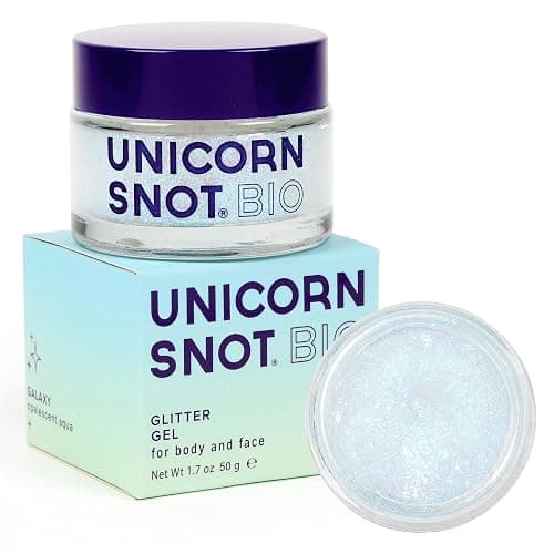Unicorn Snot Face & Body BIO Glitter - Cosmetic-Grade Holographic Glitter Gel - Plant-Based Makeup for Festivals, Raves, Anime Cosplay - Safe for Face, Easy Application & Removal (Galaxy) - Image 1