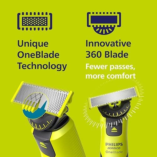Philips Norelco OneBlade 360 with Connectivity Hybrid Face + Body, Electric Beard Trimmer, Shaver and Body Groomer Kit with 360 Blade Tech, 1x360 Blade, 5-in-1 Comb, Travel Case, Model QP4631/90 thumbnail 6