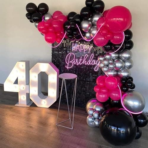 Black Shimmer Wall Backdrop 24 Panels Cover 4 x 6 Ft, Photo Backdrops for Wedding,Graduation,Anniversary,Birthday,Party Decoration thumbnail 2