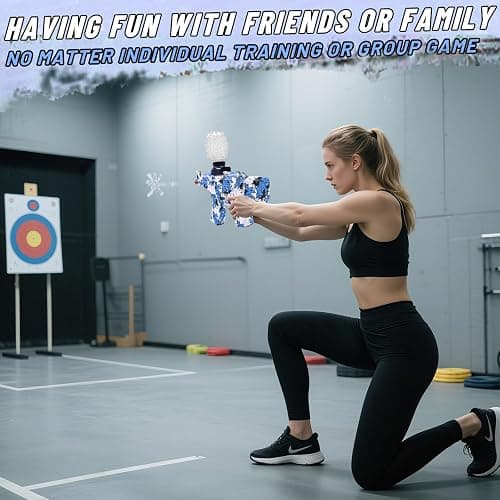 Electric Gel Ball Blaster 160+ FPS High Speed with Goggles, Rechargeable Gel Ball Splatter Toy - Shooting Team Game Outdoor Activities Party Gift for 14 Age Up (Blue) thumbnail 2